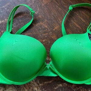 Lime green push up bra